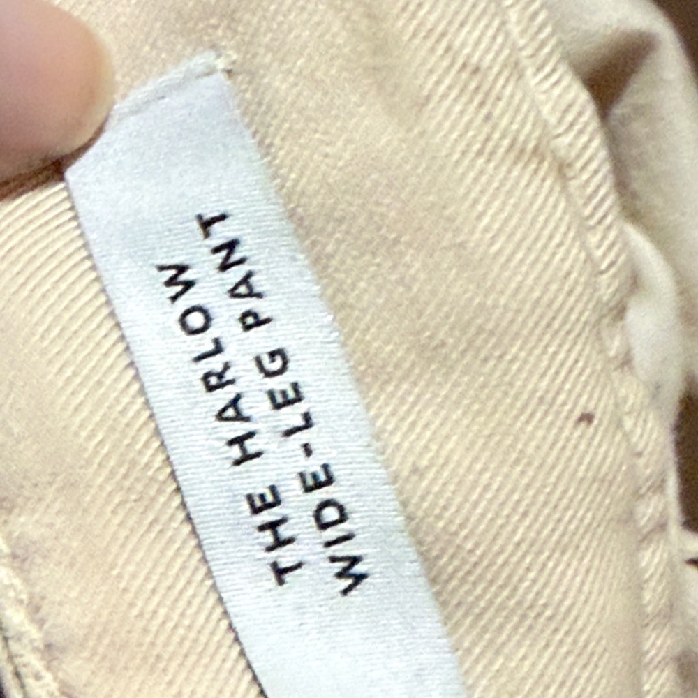 Madewell linen Harlow wide leg linen Lagenlook Beige Pants Sz 10 P - Picture 9 of 13